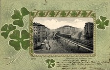 Embossed mat postcard Berlin