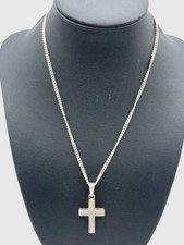 Unisex Silver Cross Reversible